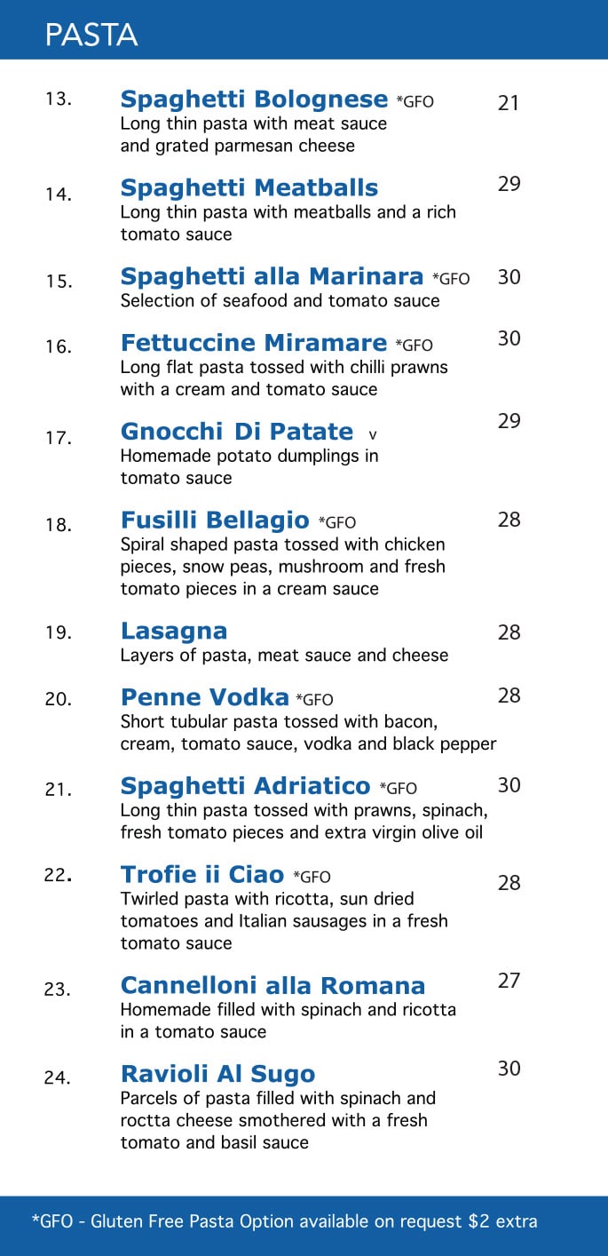 Takeaway Menu